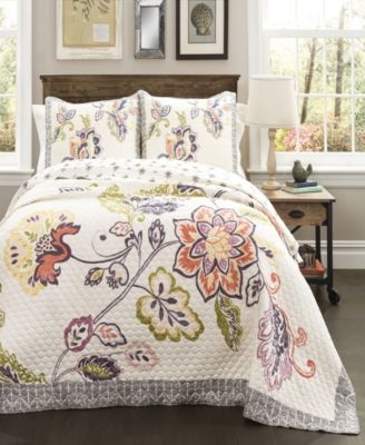 Lush Décor Aster 3-Pc. Quilt Set, King