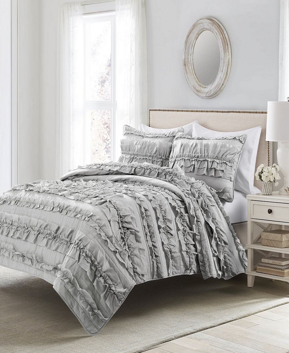 Lush Décor Belle Ruffle 3-Pc. Quilt Set, Full/Queen