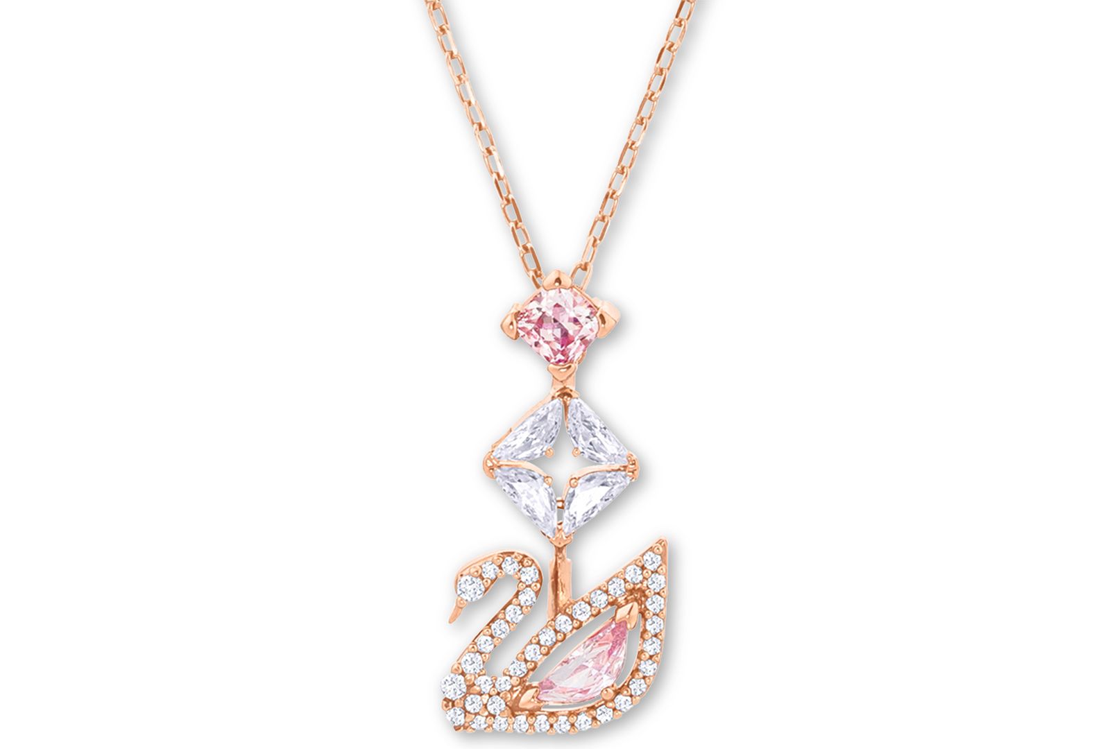 Подвеска Swarovski Rose Gold-Tone Crystal Iconic Swan