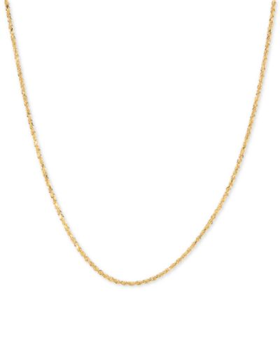 Glitter Rope 18" Chain Necklace (1-5/8mm) in 14k Gold