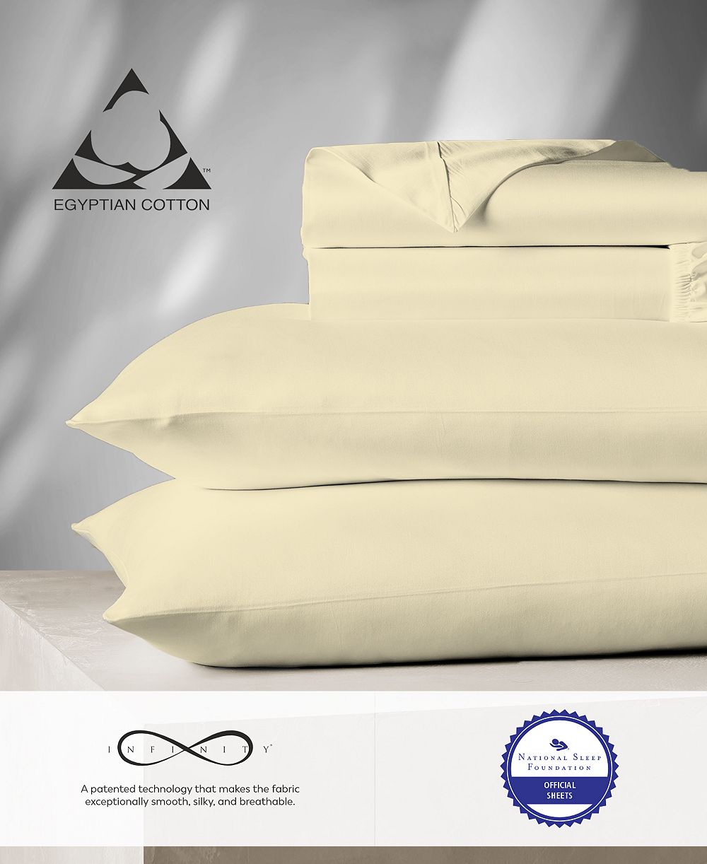 Aireolux 1000 Thread Count Egyptian Cotton Sateen 4-Pc. Sheet Set, Queen