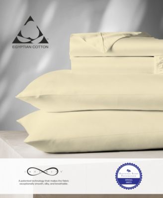 Aireolux 1000 Thread Count Egyptian Cotton Sateen 4-Pc. Sheet Set, Queen