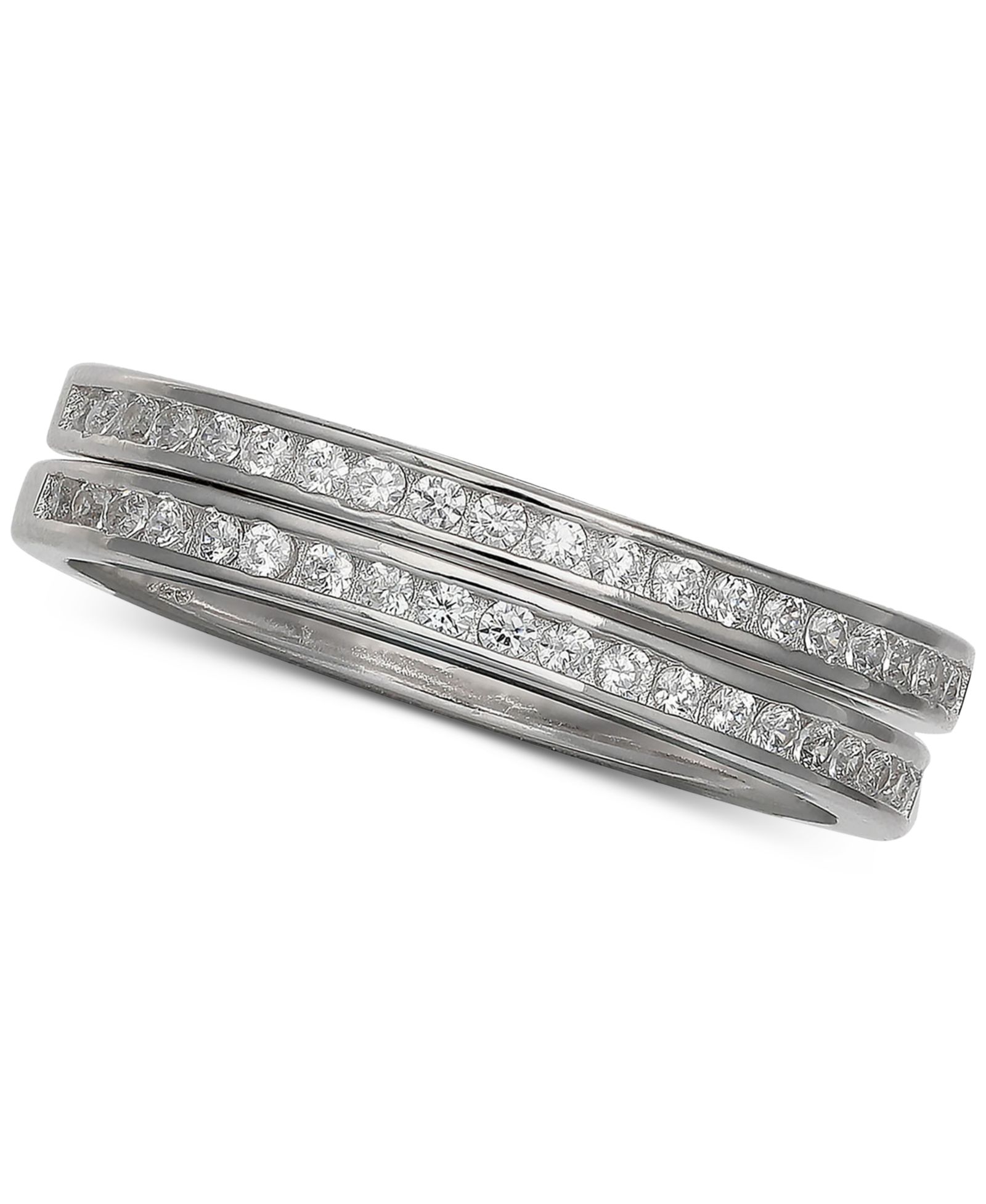 Giani Bernini набор колец Cubic Zirconia Bands, Sterling Silver