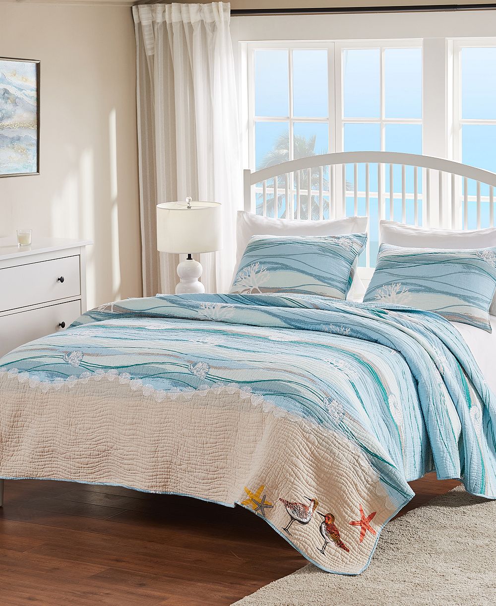 Комплект стеганых одеял Greenland Home Fashions Maui, 3-Pc., Full/Queen