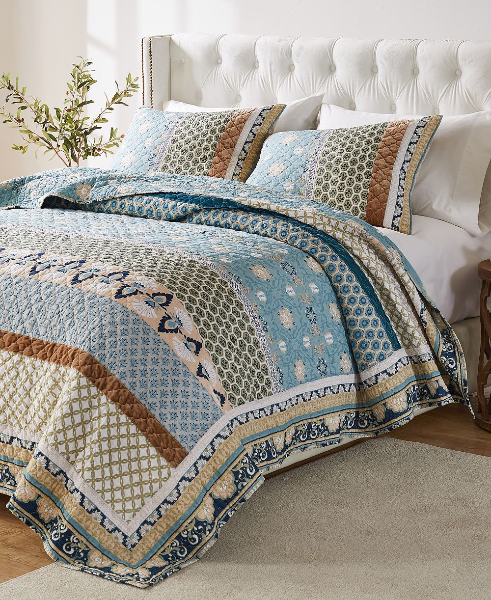 Greenland Home Fashions Thalia 3-Pc. Quilt Set, Full/Queen