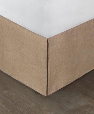 Greenland Home Fashions Burlap 15" Drop Bed Skirt, Queen