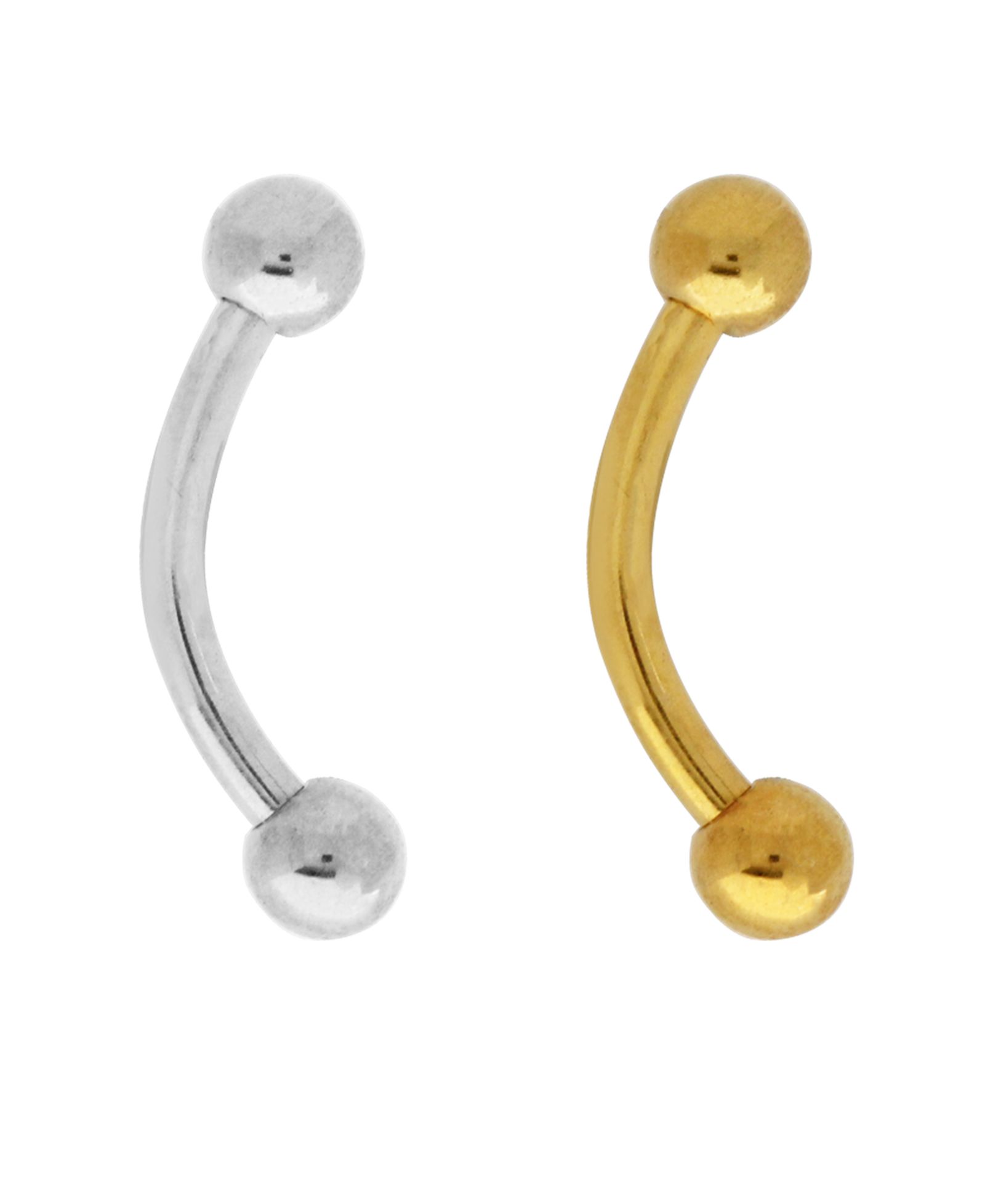 Серьги Bodifine Stainless Steel Set of 2 Colors Eyebrow Bars
