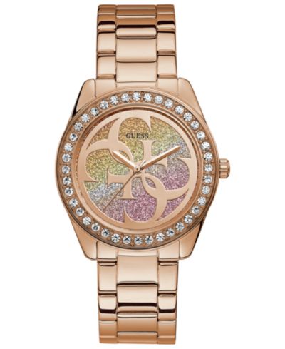 Часы GUESS Women's G Twist Rose Gold-Tone Stainless Steel 40mm