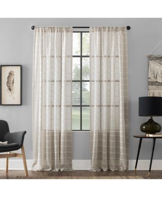 Тюль Clean Window Twill Stripe Anti-Dust Linen Blend Sheer