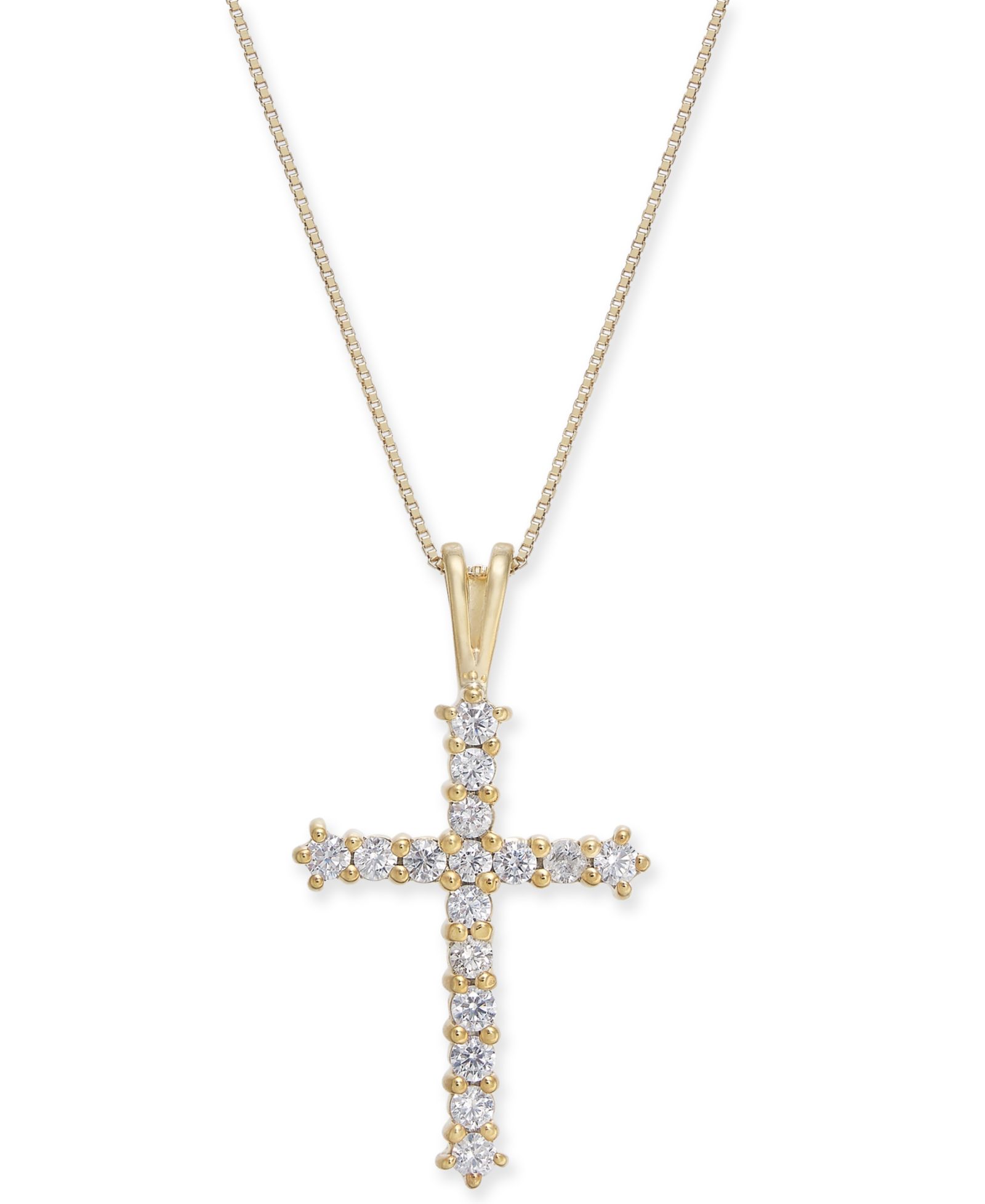 Подвеска Diamond Cross 18" в 14k Gold (1/2 ct. t.w.)