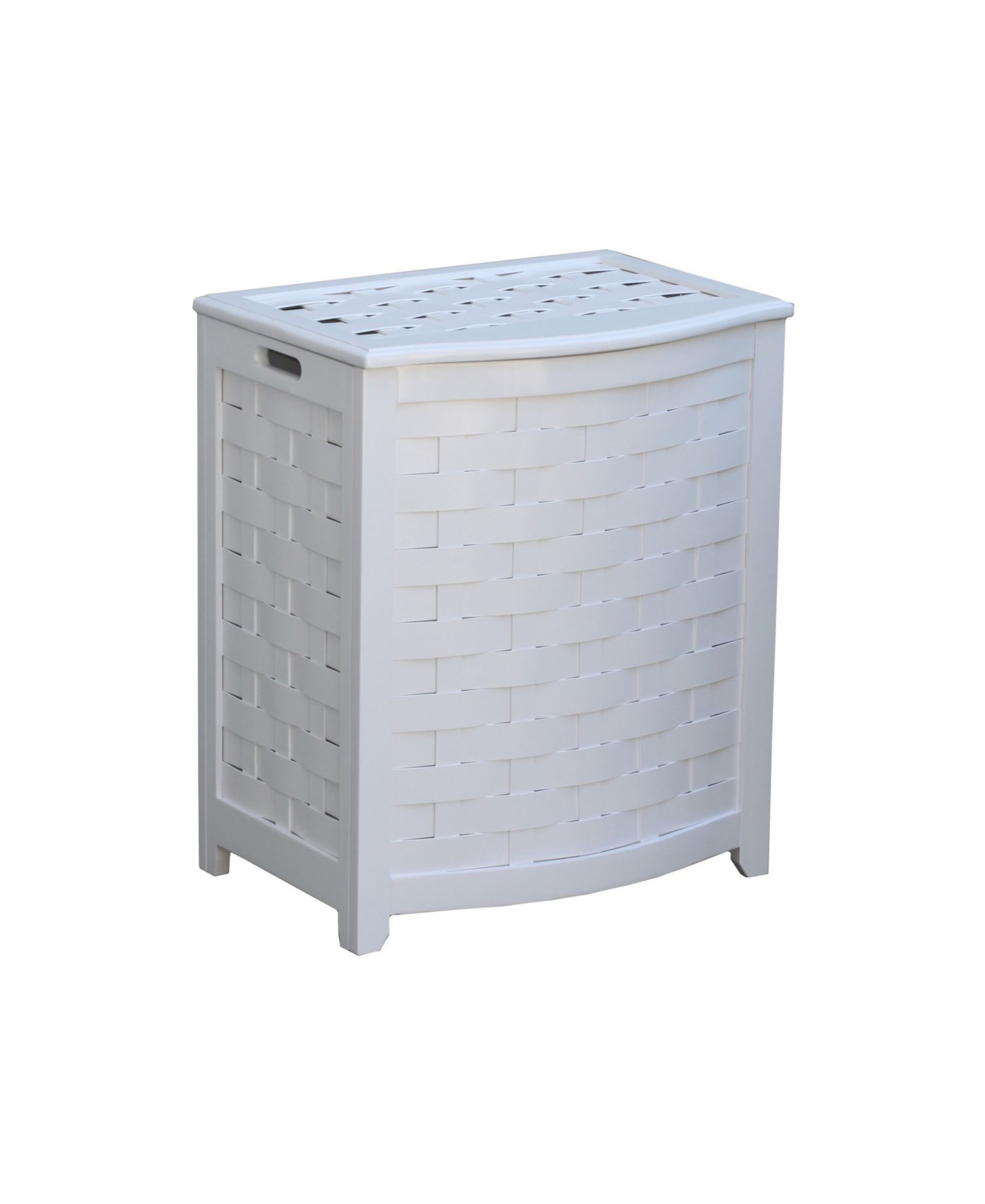 Корзина для белья Oceanstar Natural Finished Bowed Front Veneer с внутренним мешком