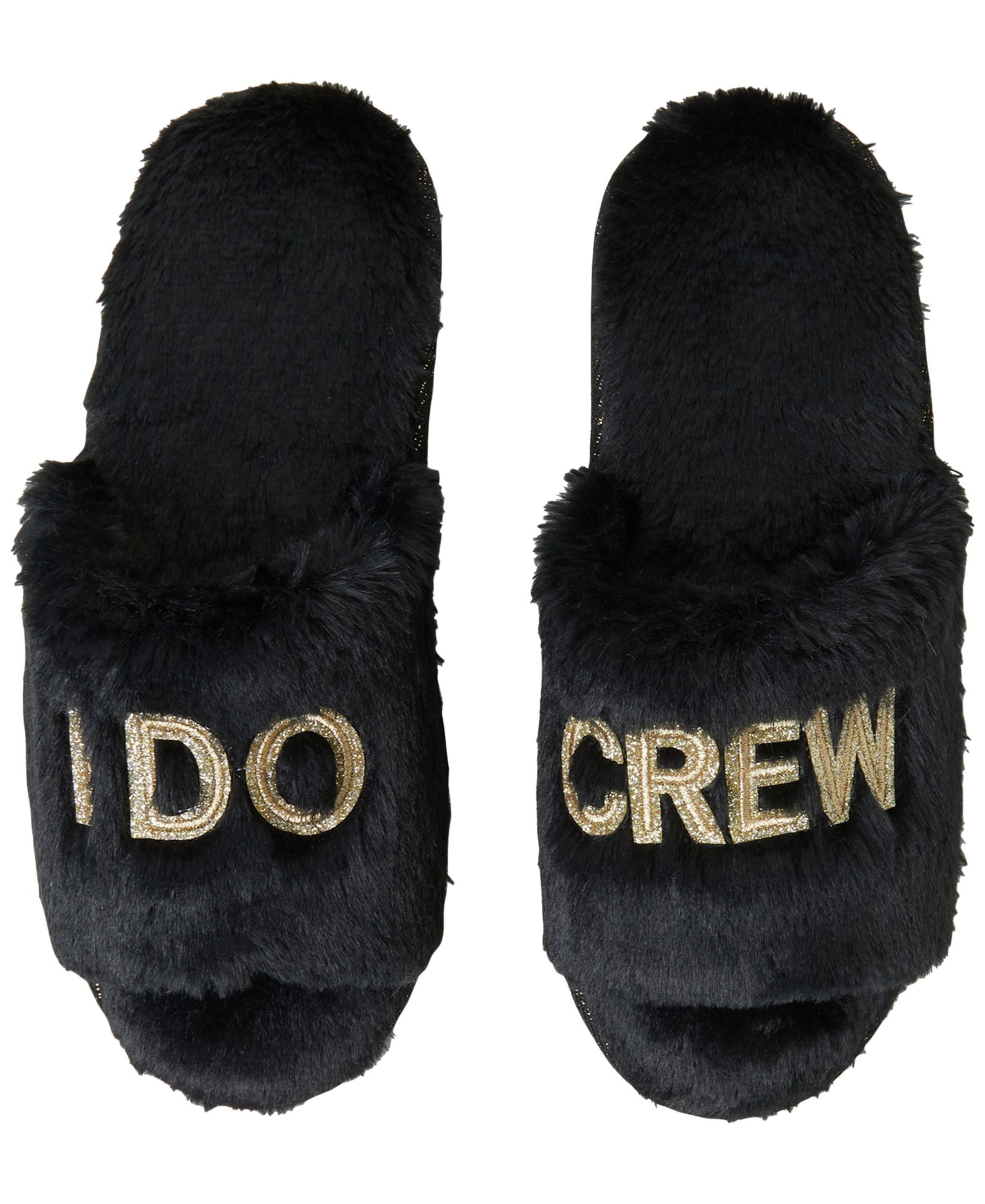 Dearfoams Women's Lane Bridal I Do Fuzzy Slide Slipper