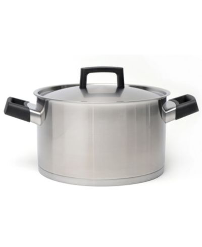 BergHOFF Кастрюля Ron 10" 18/10 Stainless Steel с черными ручками