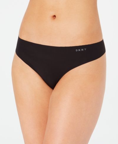 DKNY Women's Litewear Cut Anywear Logo Thong Underwear-DK5026