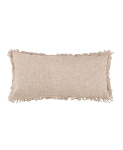 Levtex Linen Fringe Decorative Pillow, 12" x 24"