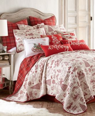 Декоративный стеганый комплект Levtex Home Yuletide Toile 3-Pc. Quilt Set, King