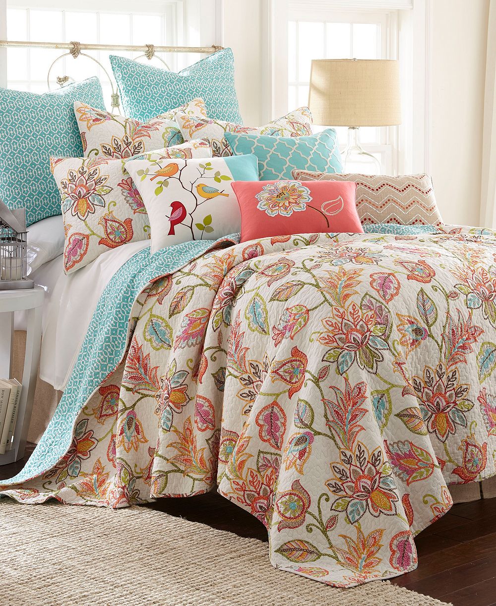Комплект постельного белья Levtex Home Sophia Floral Reversible 3 предмета, Full/Queen