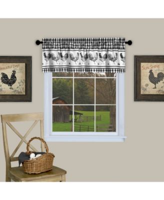Achim кухонная занавеска в клетку Barnyard Gingham, 58" x 14"
