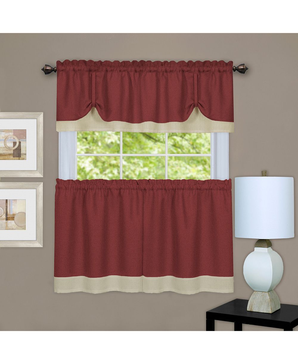 Achim Darcy Tier & Valance Set, 58" x 36"