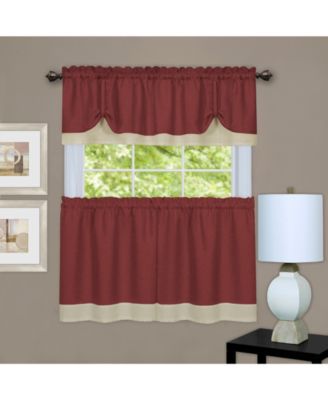 Achim Darcy Tier & Valance Set, 58" x 36"