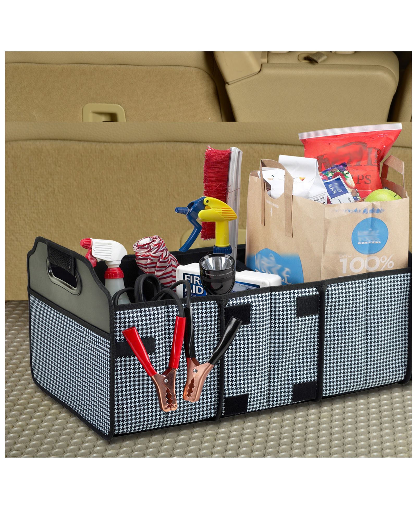 Picnic at Ascot Original 3 Section Folding Trunk, Tailgate, Shopping Organizer