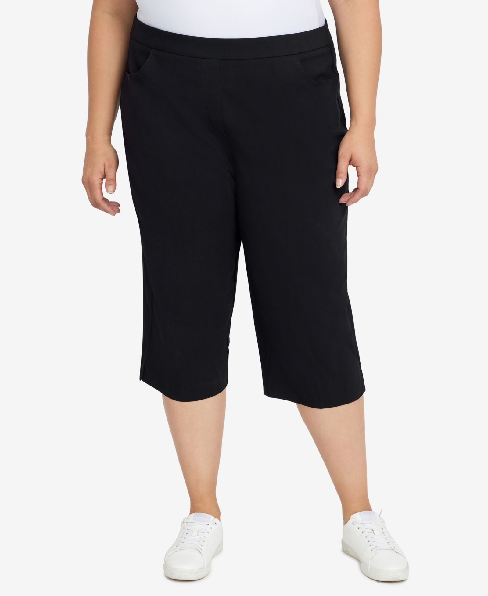 Alfred Dunner Plus Size Classic Allure Stretch Clamdigger Capri Pant