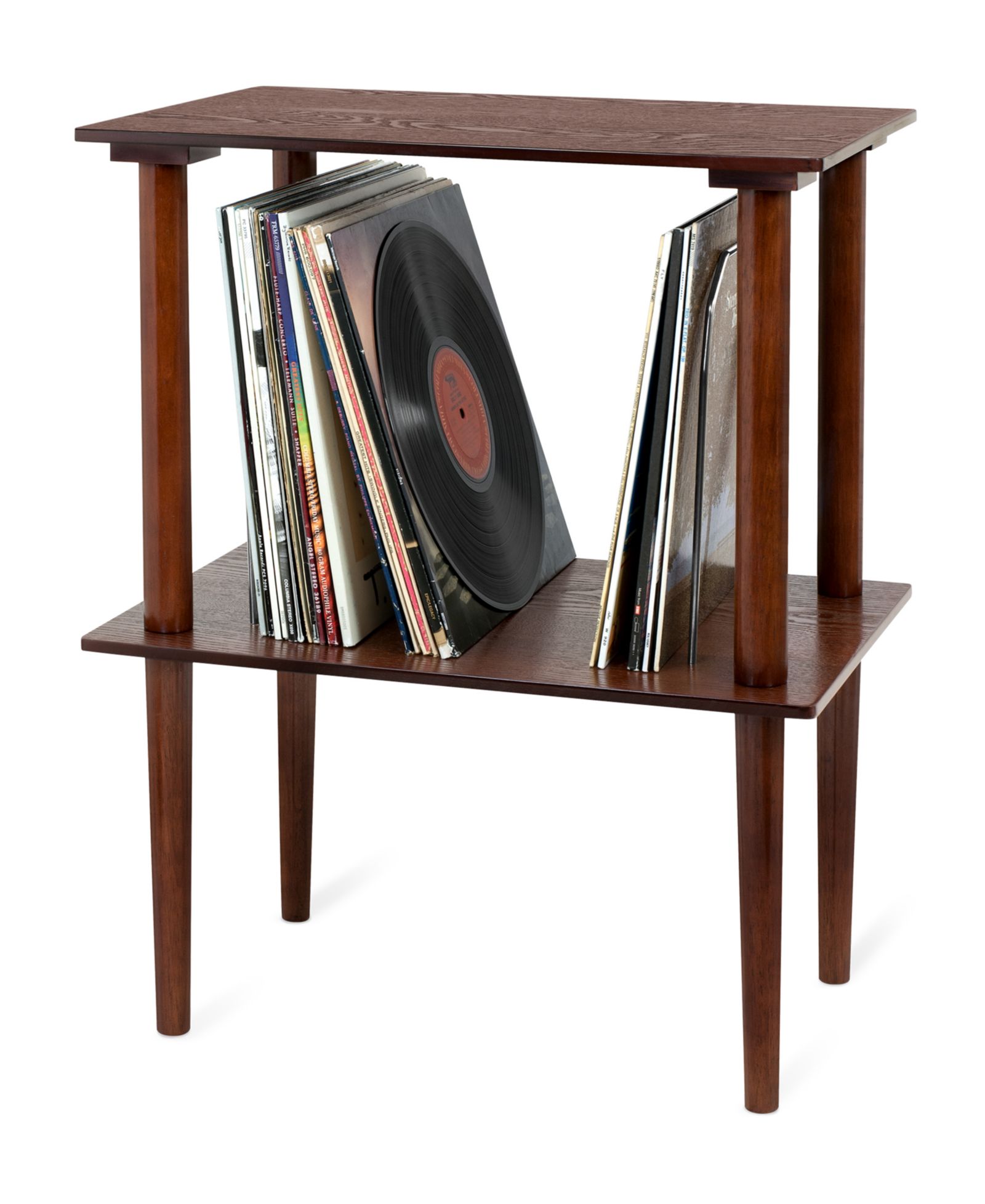 Innovative Technology Victrola Wooden Stand with Record Holder