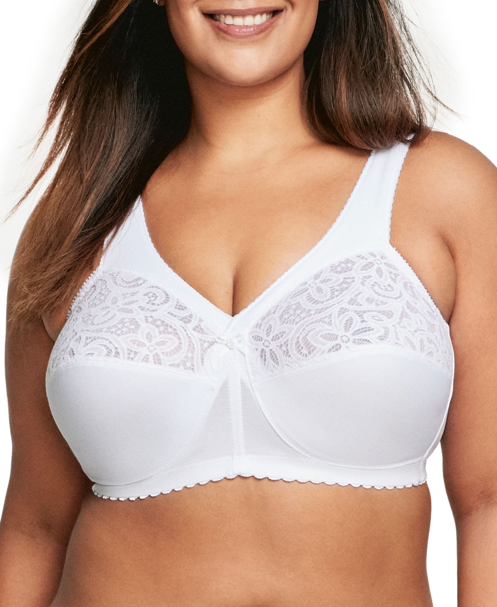 Женский бюстгальтер Glamorise MagicLift Plus Size из хлопка без косточек 1001