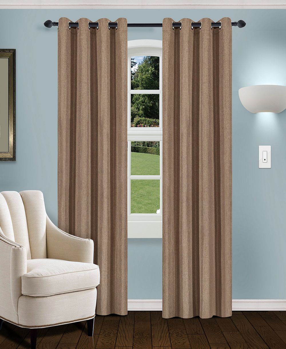 Комплект из 2-х штор Superior Linen Room Darkening Grommet, 52" x 84"