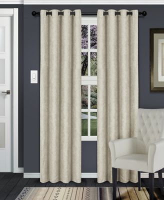 Superior 52" x 84" Wave Geometric Washable Room Darkening 2 Curtains Panels