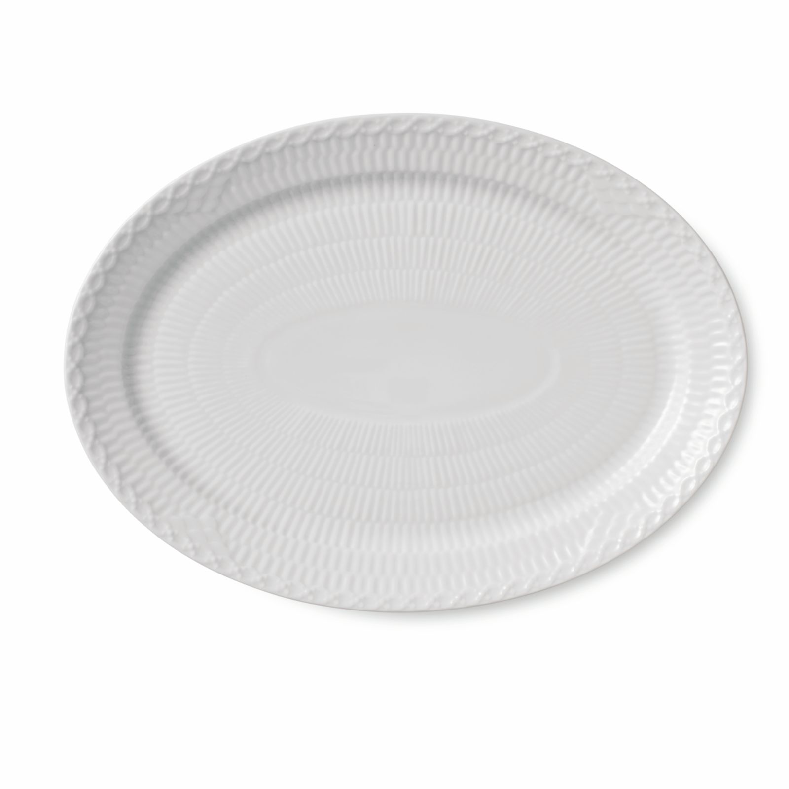 Овальная тарелка Royal Copenhagen White Fluted Half Lace