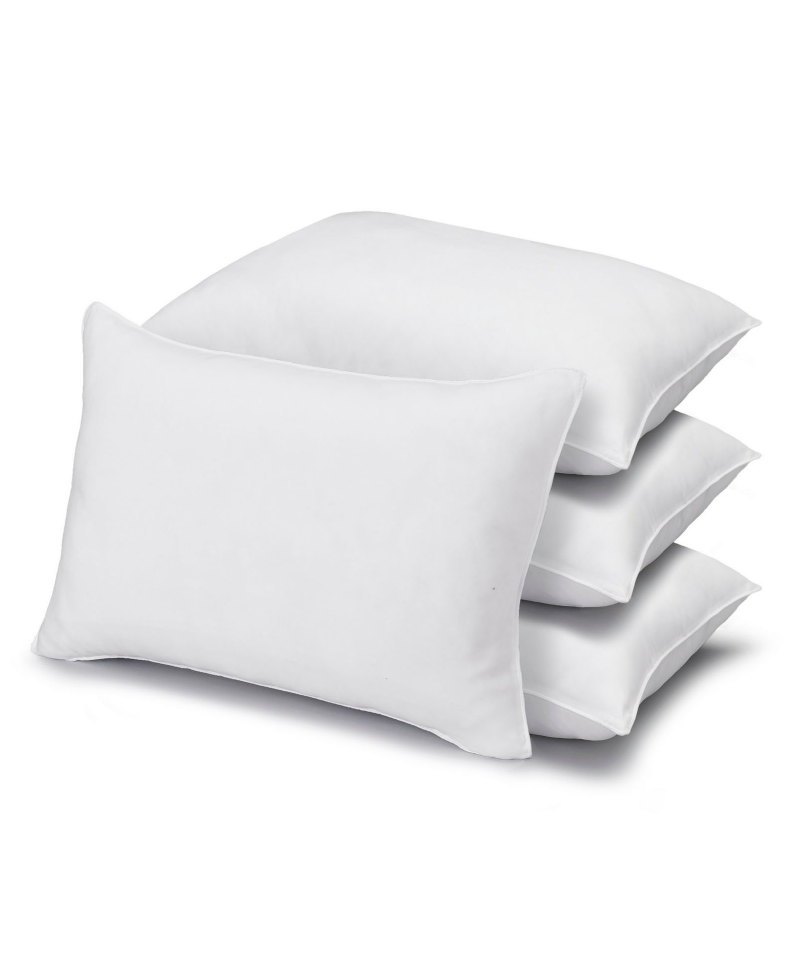 Ella Jayne Superior Cotton Blend Shell Soft Density Stomach Sleeper Down Alternative 4-Pack Pillows, Queen