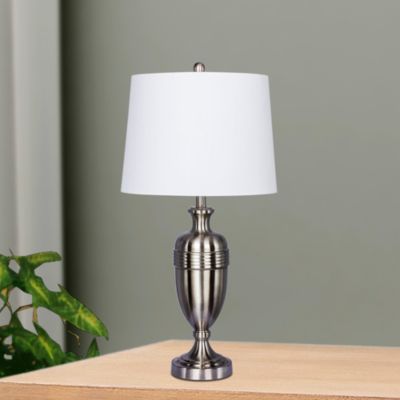 Пара настольных ламп Fangio Lighting 1590BS Brushed Steel