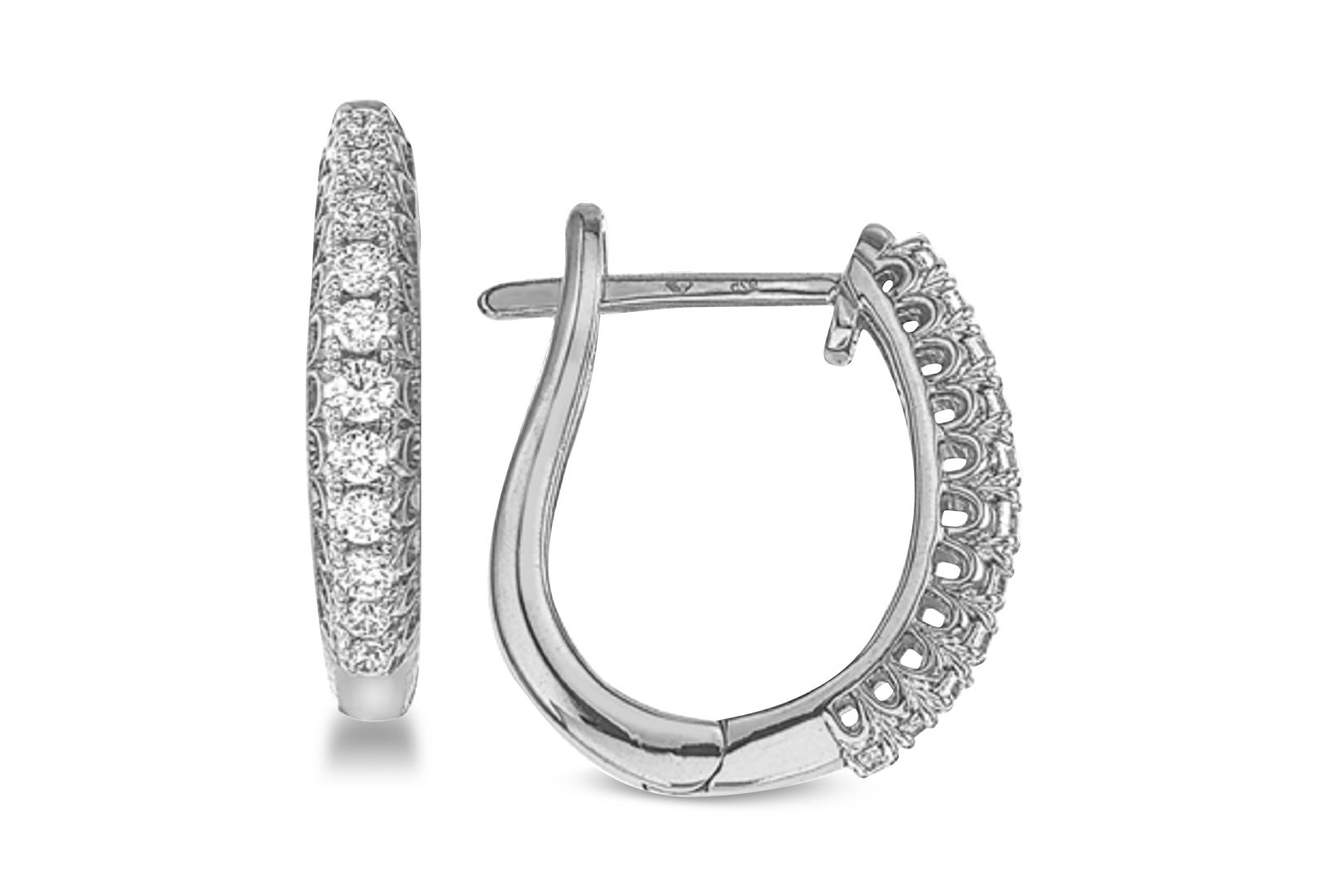 Diamond Hoop Earrings (1/4 ct. t.w.) in 10k White Gold