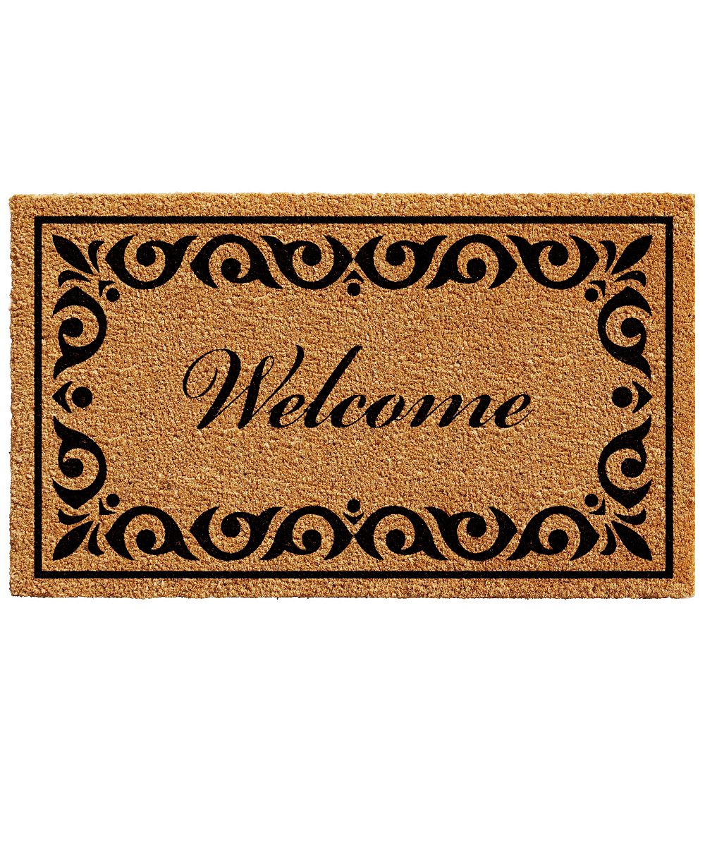 Коврик для двери Home & More Breaux Welcome Natural Coir/Vinyl, 30" x 48"