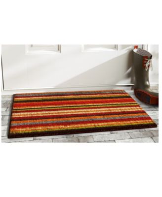 Home & More Palisades Stripe Natural Coir/Vinyl Doormat, 24" x 36"