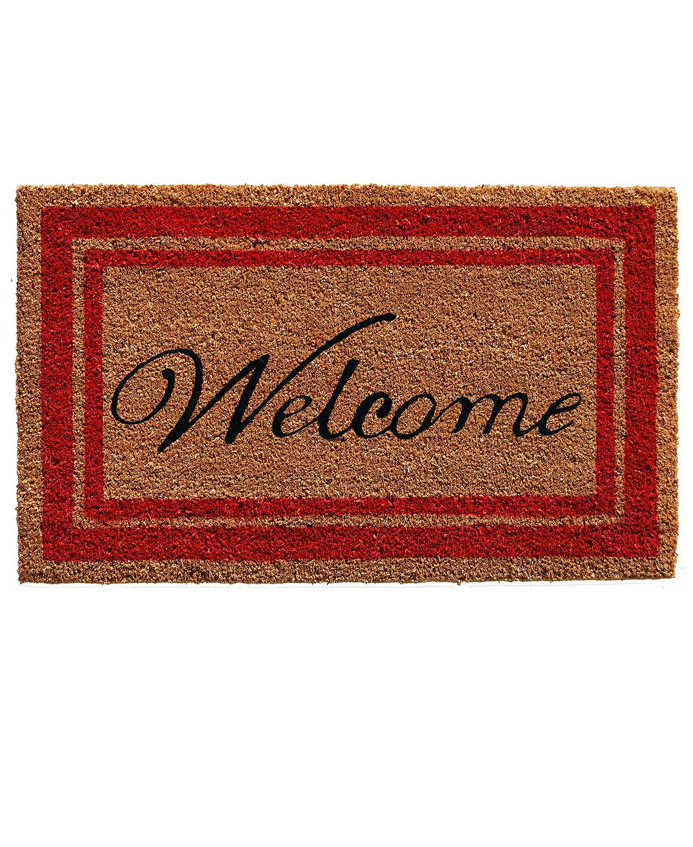 Коврик Home & More Border Welcome Coir/Vinyl Doormat, 18" x 30"