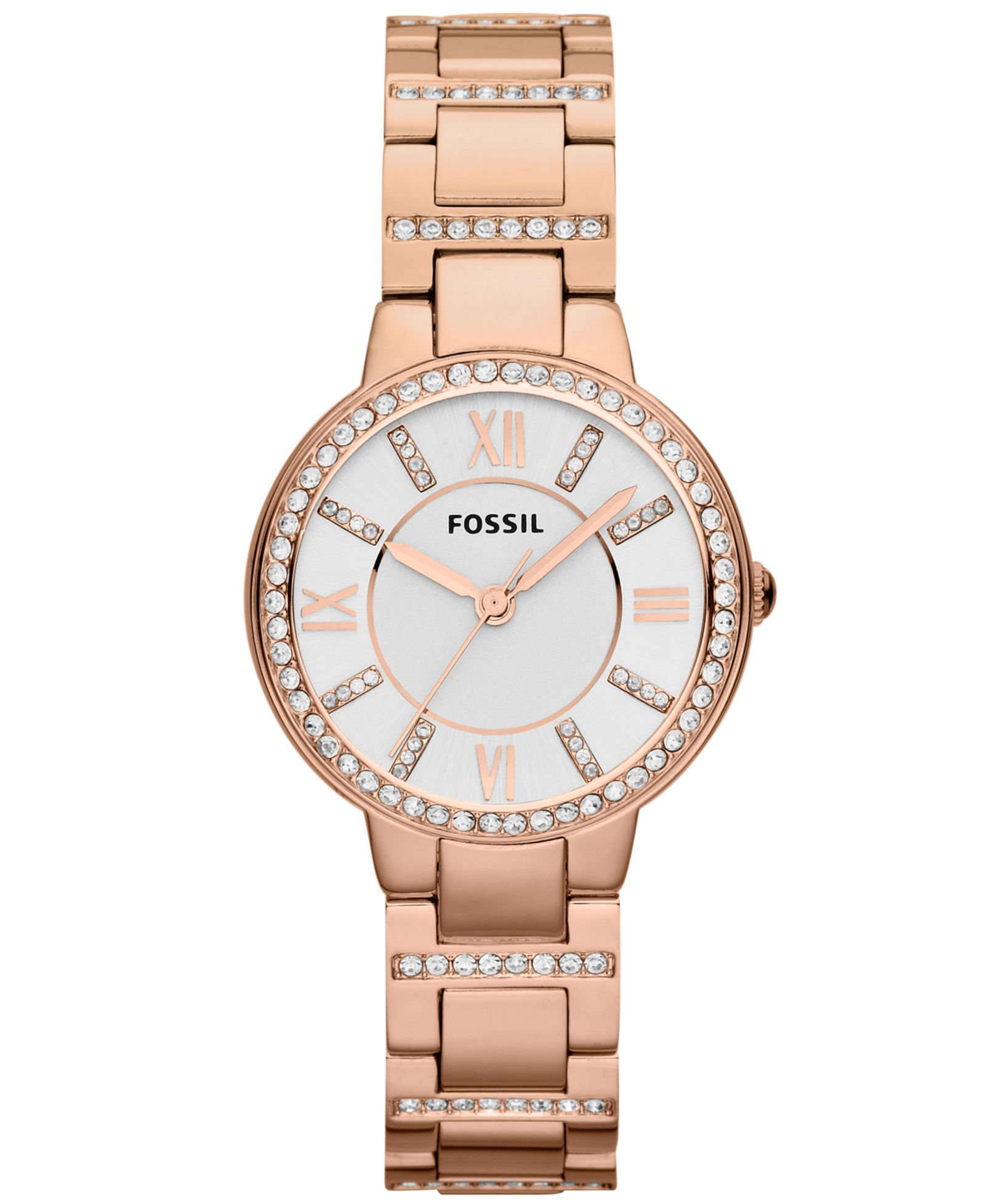 Женские часы Fossil Virginia Rose Gold-Tone 30mm ES3284
