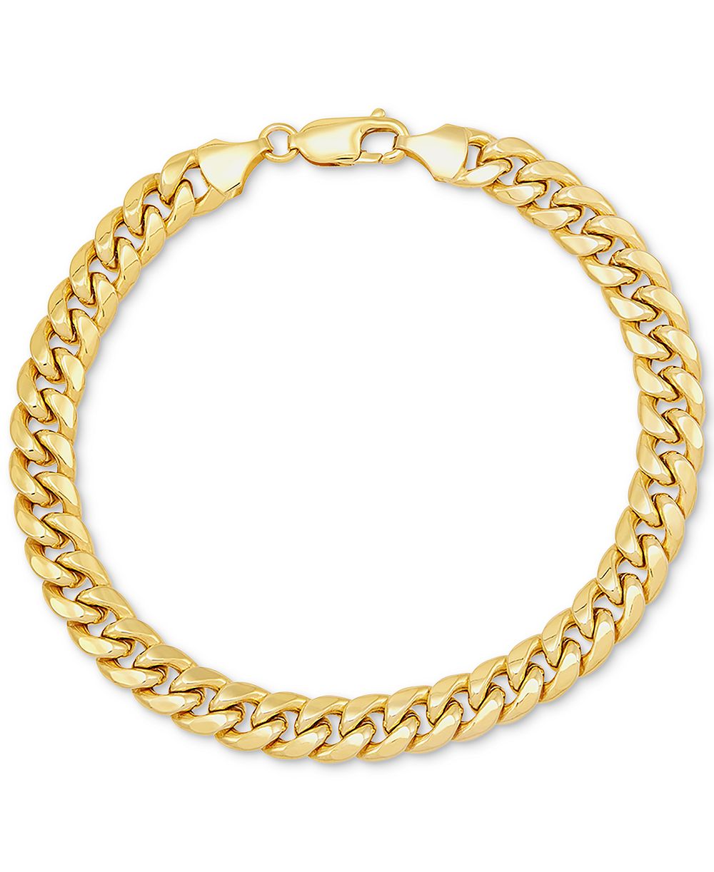 Lightweight Men's Miami Cuban Link 8-1/2" Bracelet (7mm) in 10k Gold
