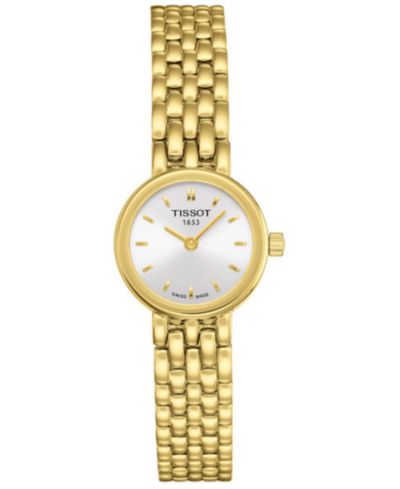 Tissot Women's Swiss T-Lady Lovely Gold-Tone PVD Stainless Steel Bracelet Watch 19.5mm