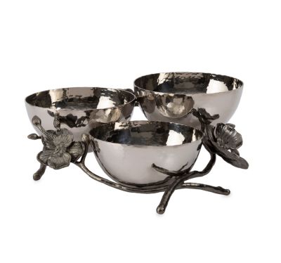 Десертная чаша Michael Aram Black Orchid Triple Nut