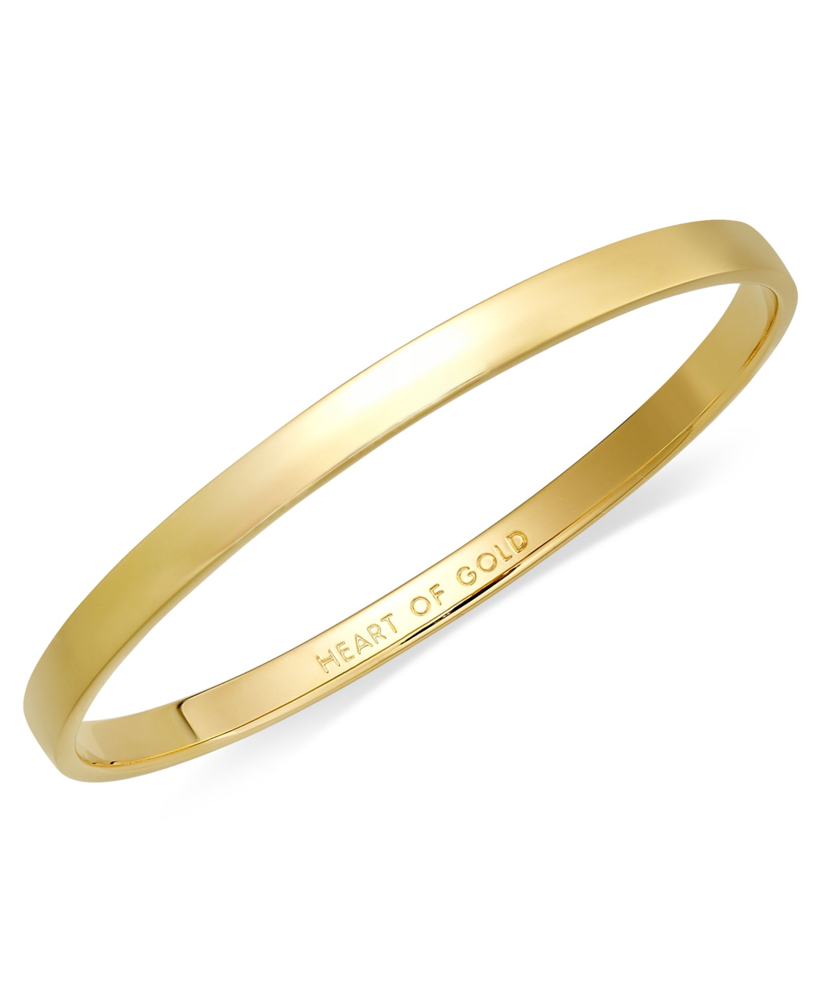 Kate Spade New York  Bracelet, 12k Gold-Plated Heart of Gold Idiom Bangle Bracelet