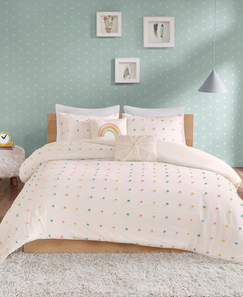 Комплект одеяла Intelligent Design Callie Pom Pom, 4 шт., Twin/Twin XL