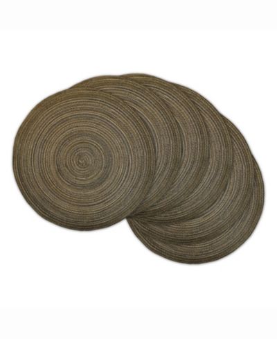 Подставная салфетка Design Imports Variegated Round Polypropylene Woven, 6 шт