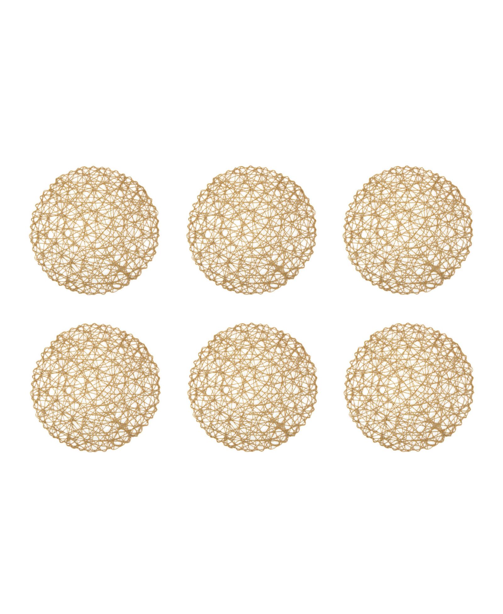 Woven Paper Round Placemat, Set of 6