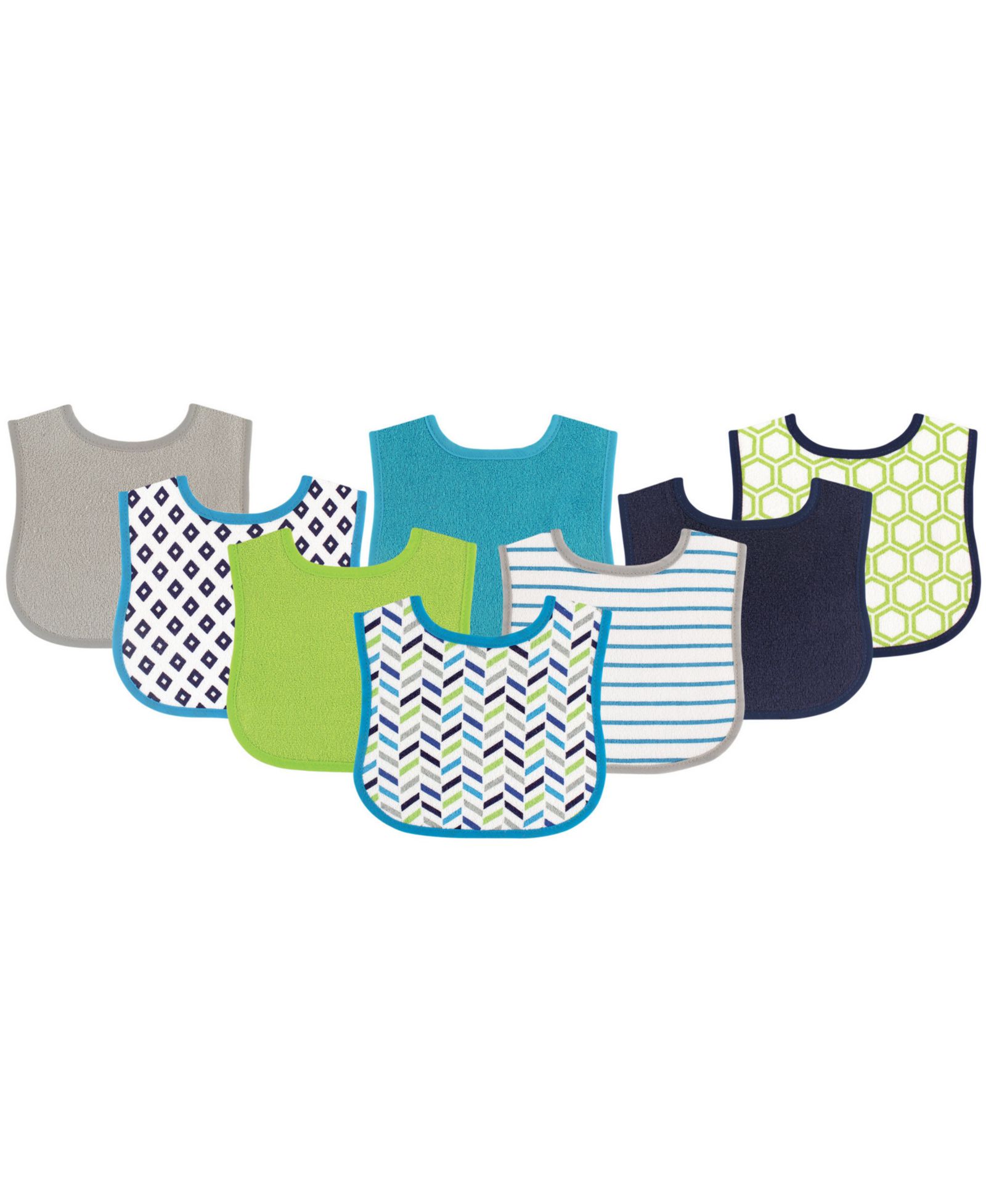 Luvable Friends Eight-Count Absorbent Bib Bundle