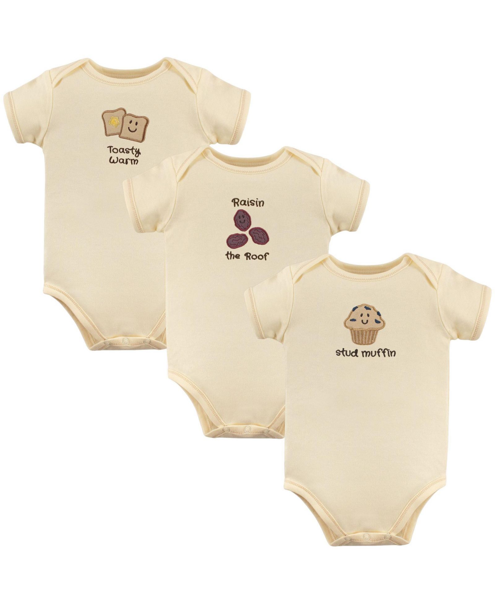 Touched by Nature Natural Baby Bodysuit 3Pk