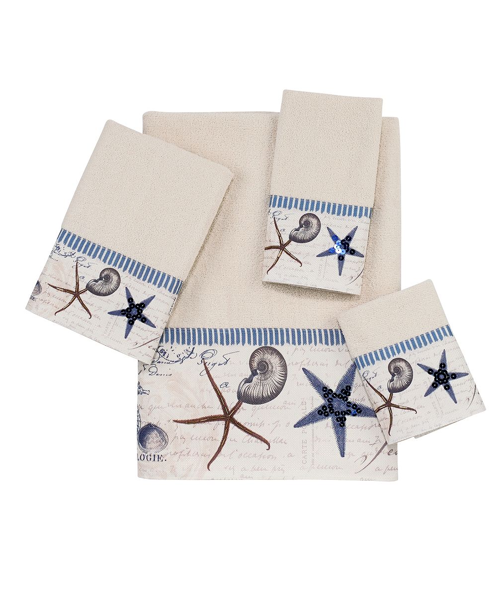 Avanti Antigua Полотенце для ванной из хлопка с узором Starfish & Seashells 25" x 50"