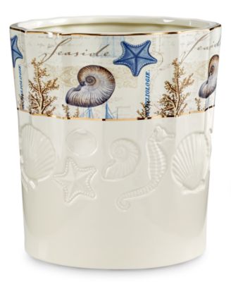 Керамитическая корзина для мусора Avanti Antigua Starfish & Seashells