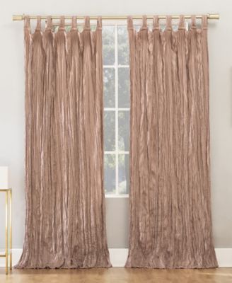 No. 918 Odelia Distressed Velvet Semi-Sheer Tab Top Curtain Panel